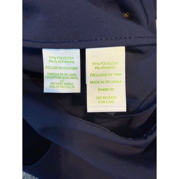 Lilly Pulitzer Luxletic Corso Navy Blue Golf Pants Size 0 Stretch Activewear - Picture 5 of 7